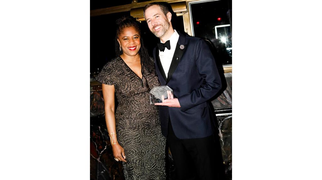 2025 Gem Award for Media Excellence winner Sam Broekema with last year’s winner Tanya Dukes (Image credit: Matt Borkowski/BFA.com) Sam Broekema 2025 Gem Award for Media Excellence