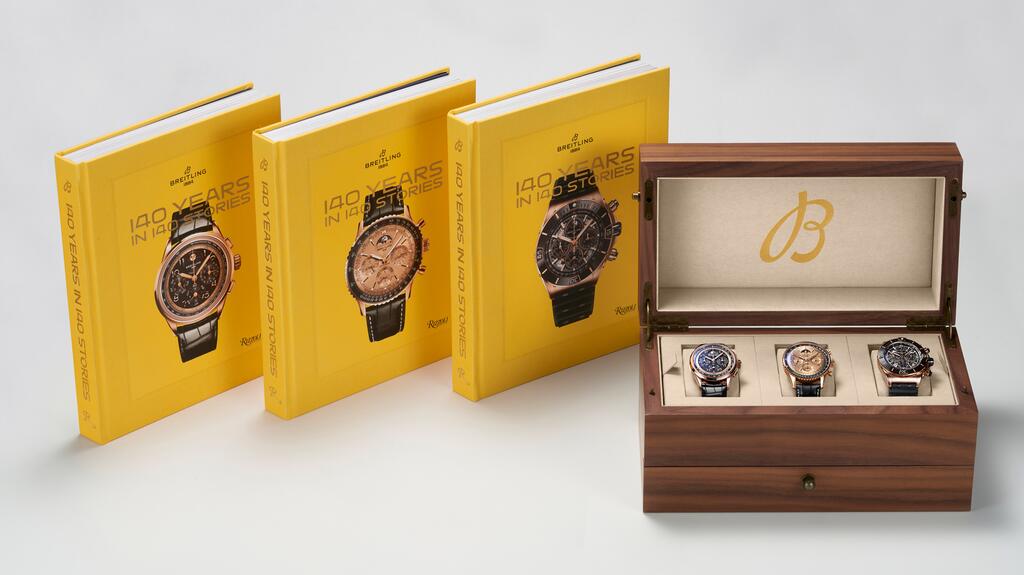 Each of Breitling’s three 140th anniversary watches comes with a watch box and a deluxe edition of the book “Breitling: 140 Years in 140 Stories.” Breitling 140th anniversary watches