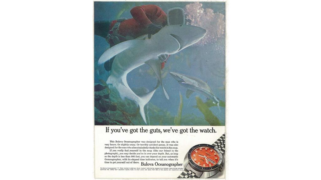 A 1970s ad for the Bulova Oceanographer dive watch 1970s Bulova Oceanographer ad