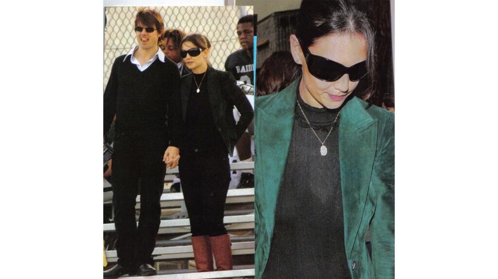 Katie Holmes wearing a Monica Rich Kosann locket Katie Holmes Locket