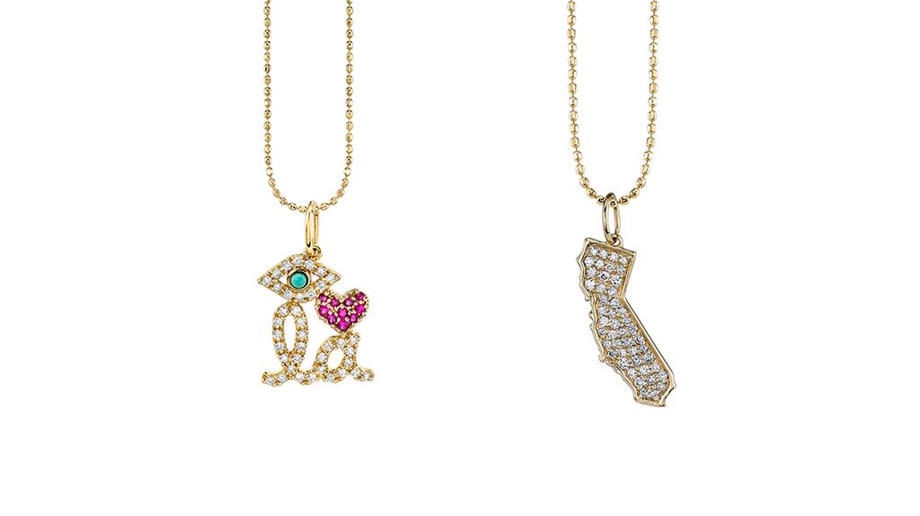 Sydney Evan is donating 100 percent of the proceeds from its “Eye Heart LA” charm necklace ($925) and “California” charm necklace ($1,245) to the Los Angeles Fire Department Foundation. Sydney Evan Eye Heart LA and California charm necklaces
