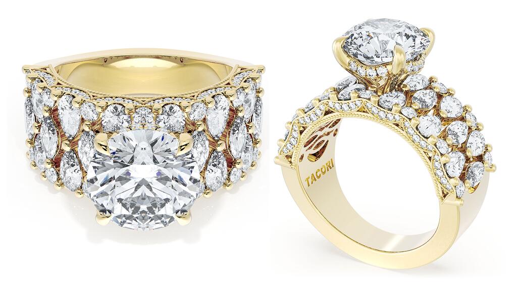 The Tacori “Classic Crescent RoyalT” ring is a showstopper. Tacori Classic Crescent RoyalT