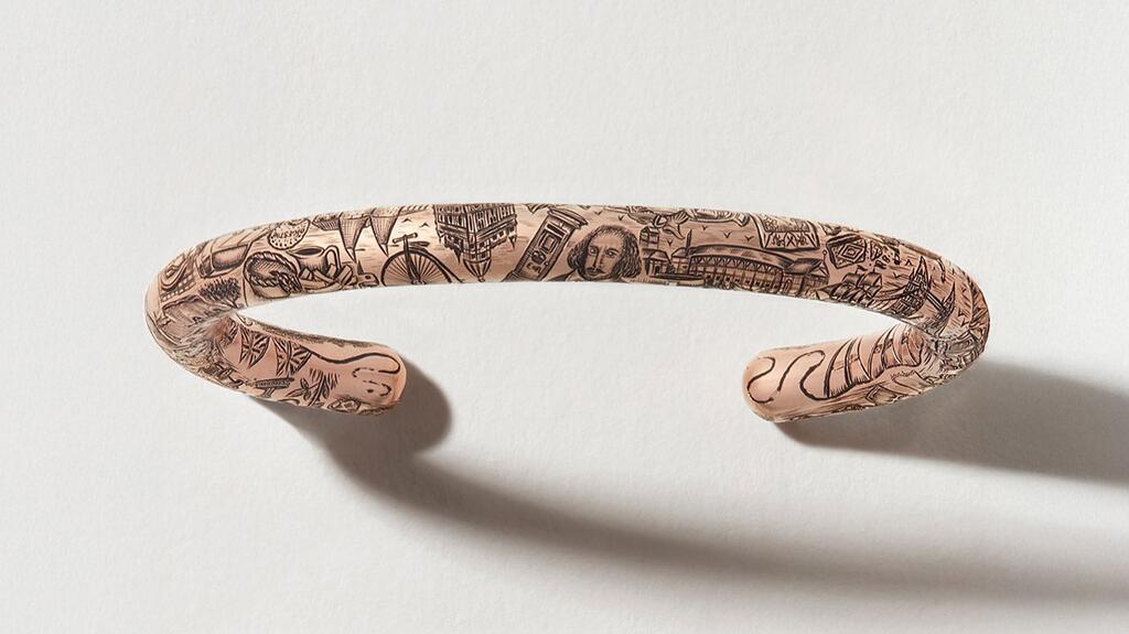 The “British Eccentricities” cuff in rose gold Marla Aaron British Eccentricities Cuff