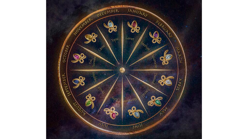 Digital artist <a href="https://www.mariahwattscreations.com/" target="_blank"> Mariah C. Watts </a> designed this astrological calendar for the Promise ring collection. Mariah C. Watt Astrological Calendar