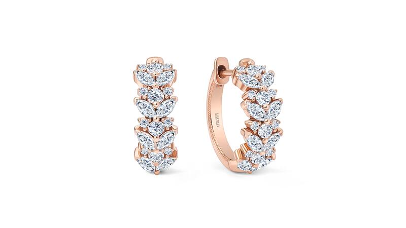 Kirk Kara Dahlia floral diamond hoops