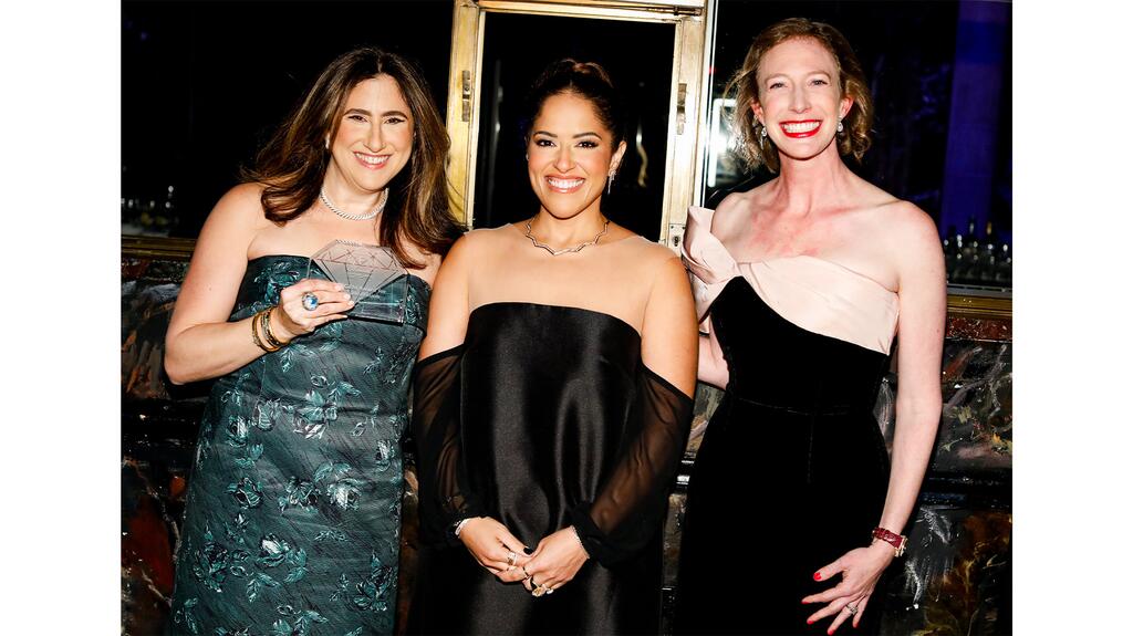 The 2025 Gem Award for Retail Excellence was accepted by Yael Reinhold (left) and Mildred Marcano (center). They are pictured here with last year’s winner Lisa Bridge of Ben Bridge. (Image credit: Matt Borkowski/BFA.com) Reinhold Jewelers 2025 Gem Award for Retail Excellence