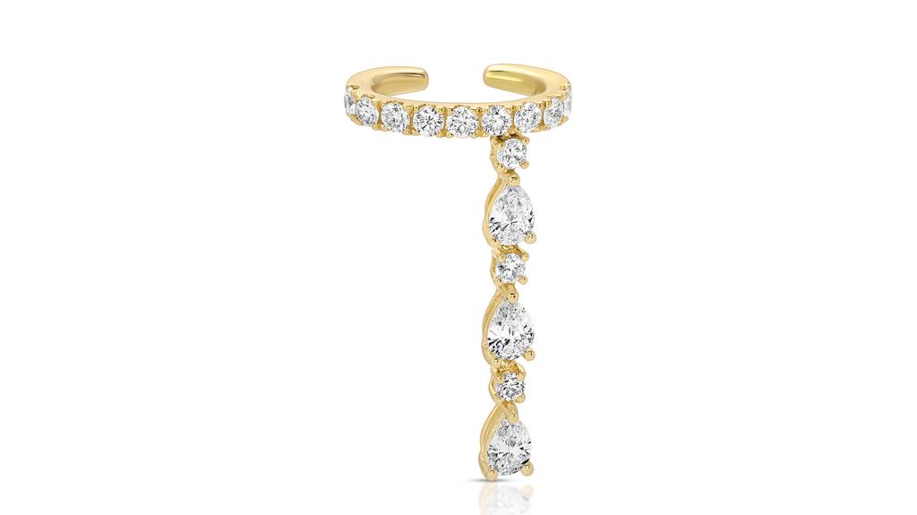 Anita Ko Pear and Round Diamond Ear Cuff