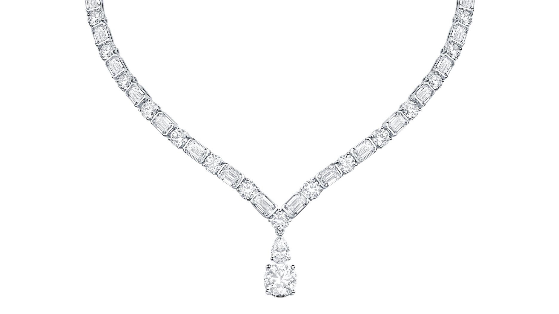 A lab-grown diamond necklace created by Smiling Rocks sold for $122,000 at the Ormeley Dinner fundraiser in London last week. Smiling Rocks Haute Couture Dream Necklace
