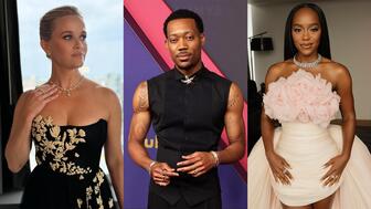 From left to right are three Primetime Emmy Awards nominees, Reese Witherspoon wearing Bucherer, Tyler James Williams wearing Tiffany & Co., and Aja Naomi King wearing Buccelati. (Photo courtesy of Instagram @reesewitherspoon, @willtylerjames, and @ajanaomi_king) Reese Witherspoon, Tyler James Williams, and Aja Naomi King at the 2024 Emmys