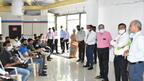 Gathering at Bharat Diamond Bourse for COVID vaccinations   