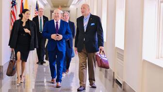Jewelers of America leadership, including President and CEO David J. Bonaparte (center), and members met with lawmakers in Washington, D.C., on Sept. 18 to talk about issues that are impacting the jewelry industry. Jewelers of America Fly-In