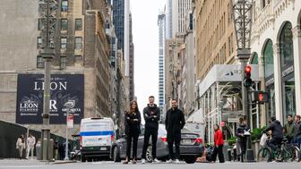 From left, Nivoda Chief Operating Officer Jessie Young, co-founder and Chief Information Officer Andre Woons, and co-founder and CEO David Sutton in the New York City Diamond District. The London-based diamond and colored gemstone marketplace just raised millions more in funding. (Photo courtesy of Nivoda) Team from Nivoda in the New York City Diamond District