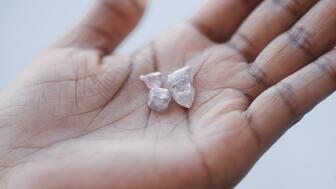 The G7 said Wednesday that it has added a second certification point for rough diamonds—Botswana. The world’s largest diamond producer by value and the sorting center for all De Beers Group’s goods, the southern African country’s rough verification operations will be up and running “as soon as possible” in 2025. De Beers rough diamonds in someone’s hand