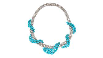 This For Future Reference Vintage necklace features diamonds and turquoise, which, along with zircon and tanzanite, are the December birthstones celebrated in this Amanda’s Style File. For Future Reference Vintage turquoise necklace