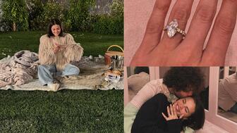 Singer and actress Selena Gomez announced her engagement to music producer Benny Blanco via Instagram on Wednesday with the caption “forever begins now.” Blanco responded by commenting, “Hey wait … That’s my wife.” (Photo courtesy of Instagram @selenagomez) Selena Gomez, Benny Blanco, Engagement Ring