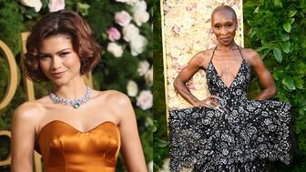 The 2025 Golden Globes made history Sunday night with comedian and actress Nikki Glaser serving as its first solo female host. Pictured are two of the evening’s nominees, Zendaya, in jewelry by Bulgari, left, and Cynthia Erivo, in Roberto Coin. (Images courtesy of Getty Images) Zendaya and Cynthia Erivo