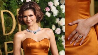 While Zendaya and Tom Holland have yet to confirm their engagement, the actress was seen wearing a diamond ring on the ring finger of her left hand at the Golden Globes this week. She reportedly also flashed the jewel and smiled when a reporter asked if she was engaged. (Images courtesy Bulgari, credit Getty Images) Zendaya and Engagement Ring at 2025 Golden Globes