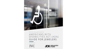 The Jewelers Vigilance Committee released a free online guide to help jewelers comply with the Americans with Disabilities Act. Jewelers Vigilance Committee Americans with Disabilities Act guide cover