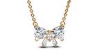 Pandora sparkling bow necklace