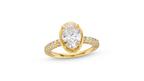 Lab-grown diamond engagement ring