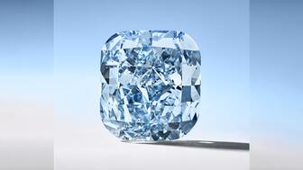 The 10.03-carat “Mediterranean Blue” diamond was cut from rough unearthed in 2023 at the Cullinan mine in South Africa, a notable source of blue diamonds. Mediterranean Blue diamond