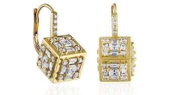 One of the 20 Amanda’s Style File selects for April’s birthstone is Mindi Mond’s “Clarity” three-dimensional diamond drop earrings set in 18-karat yellow gold ($24,000). Mindi Mond Clarity Earrings