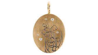 Heather B. Moore Lily of the Valley Oval Charm