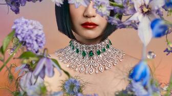 A shot from the advertising campaign for LVMH-owned Bulgari’s “Eden the Garden of Wonders” high jewelry collection. LVMH’s jewelry and watch sales were flat on an organic basis in the first quarter of the company’s fiscal year. Bulgari Eden the Garden of Wonders ad