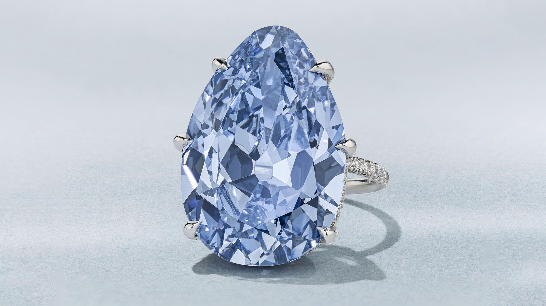 At its upcoming Geneva jewelry auction, Christie’s will offer the 23.24-carat “Golconda Blue,” a rare blue diamond with more than 250 years of history and ties to Indian royals. The Golconda Blue
