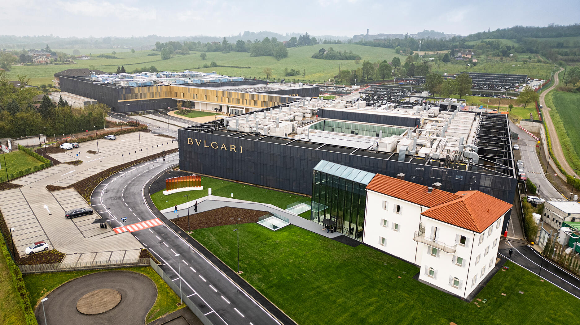 Aerial view of expanded Bulgari jewelry factory