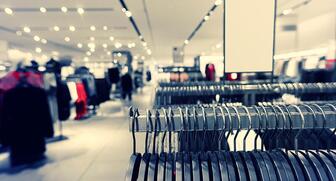 Consumer confidence was down in April, declining 8 points to 86. The Expectations Index, which measures consumers’ six-month economic outlook, fell most sharply, hitting a 13-year low of 54.4. Stock image of an empty clothing store