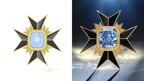 Harwell Godfrey Met Gala brooch with Mediterranean Blue diamond 