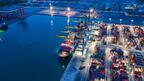 Stock image of shipping containers