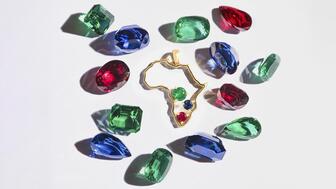 A selection of sapphires, emeralds, and rubies (Photo courtesy of Gemfields, which mines emeralds in Zambia and rubies in Mozambique) Gemfields emeralds, rubies, sapphires