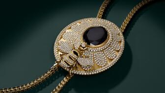 Brilliant Earth created this one-of-a-kind bolo tie necklace for Beyoncé to wear during her Cowboy Carter tour. Beyoncé bolo tie necklace