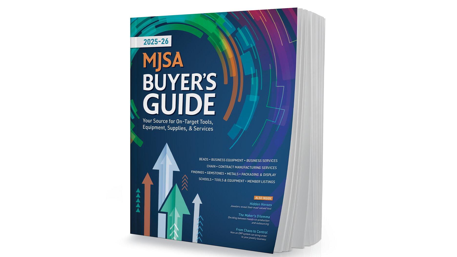 The 168-page book includes a list of MJSA trade suppliers and subcontractors grouped by the products and services they provide. MJSA 2025-2026 Buyer’s Guide