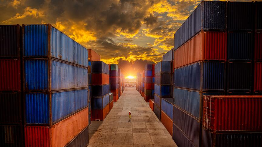 On Wednesday, a three-judge panel with the U.S. Court of International Trade (CIT) ruled that President Donald Trump overstepped his authority in imposing sweeping tariffs on almost every country in the world. The Trump administration appealed, and the appeals court has suspended CIT’s ruling for now. Stock image of shipping containers